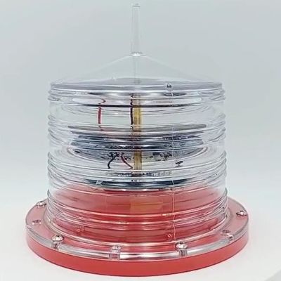 Couleur rouge de 6.4V8AH 3NM Marine Aids d'un seul bloc à l'énergie solaire de lanterne de navigation pour la rivière intérieure