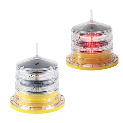 Yacht actionné solaire rouge jaune Marine Lantern de navigation de la couleur 4NM